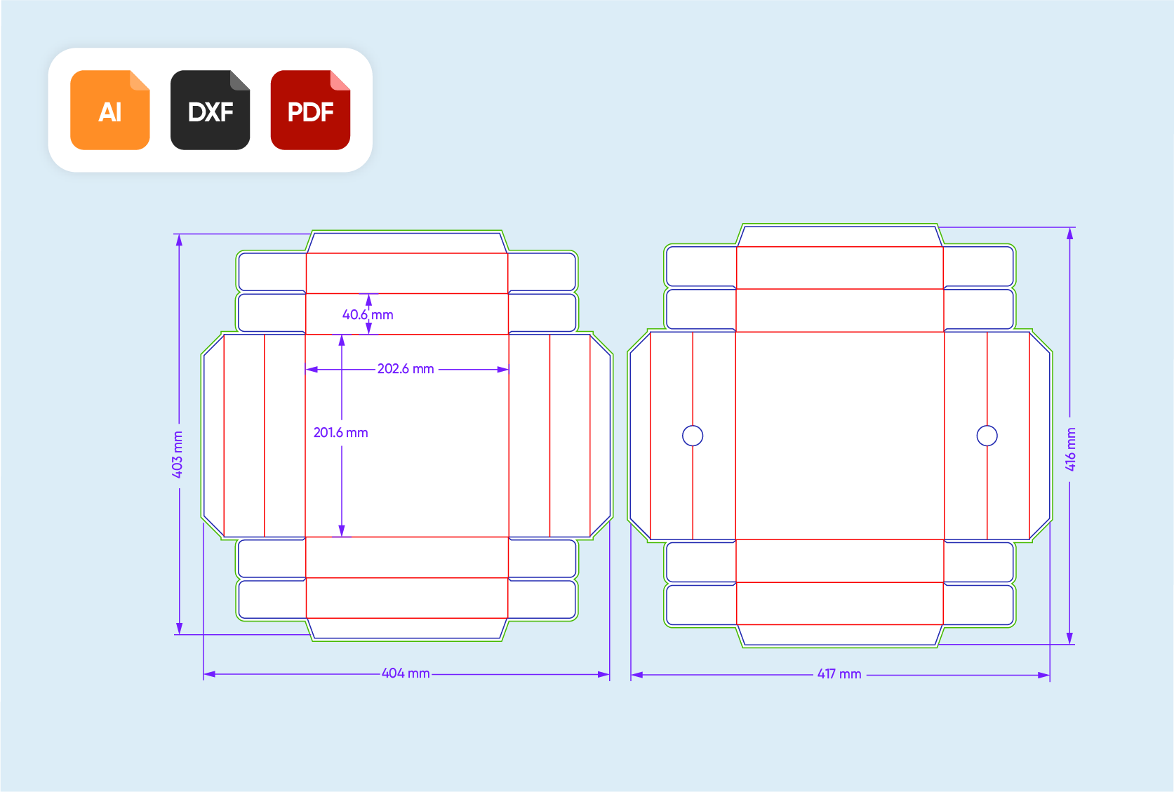 Formats professionnels disponibles en plusieurs versions
