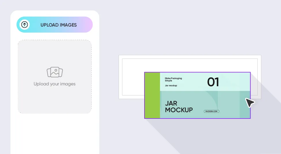 Étape 2 : Importez les images de design de votre maquette de bocal