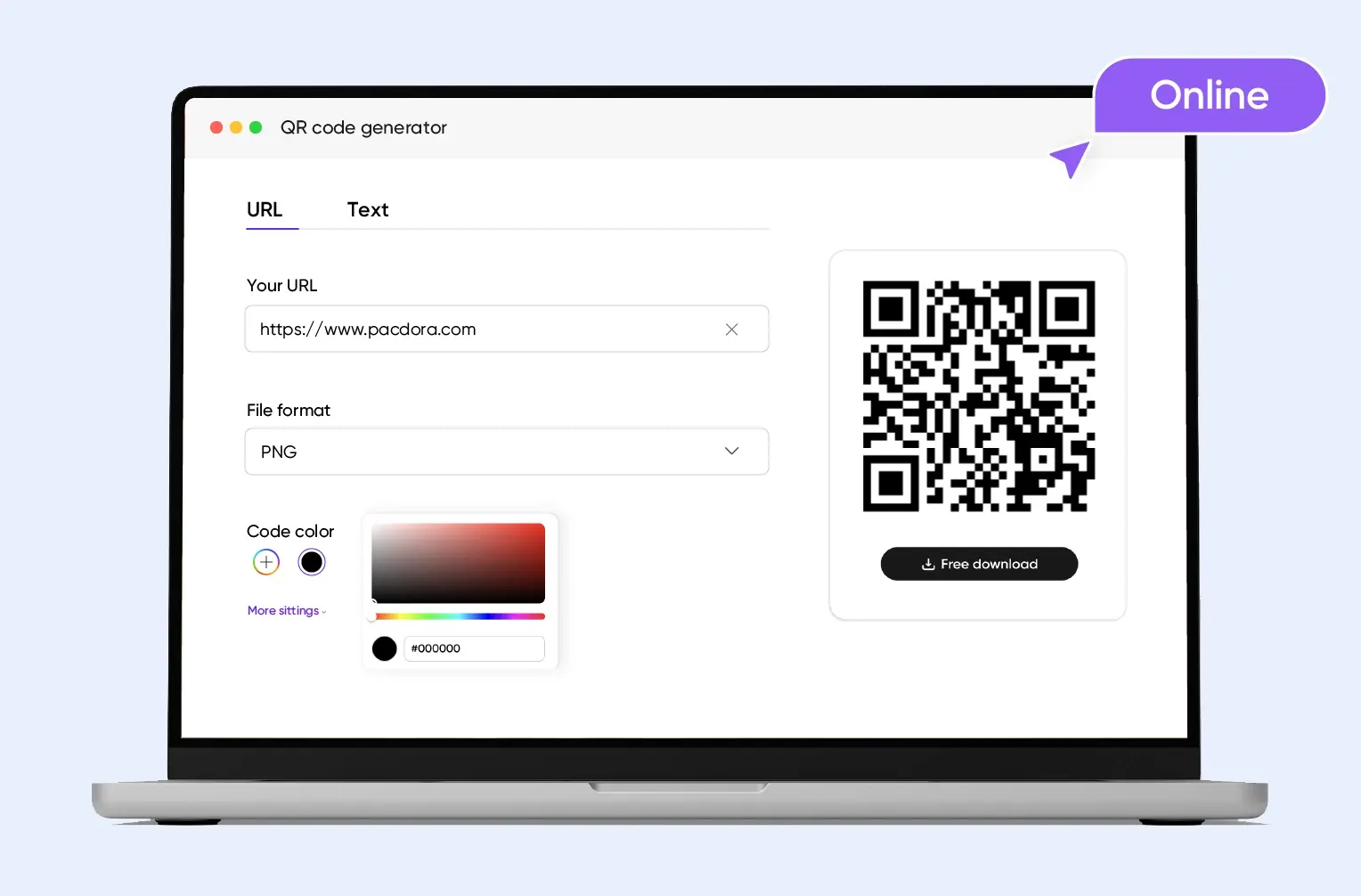 几秒内开始制作您的 QR 码
