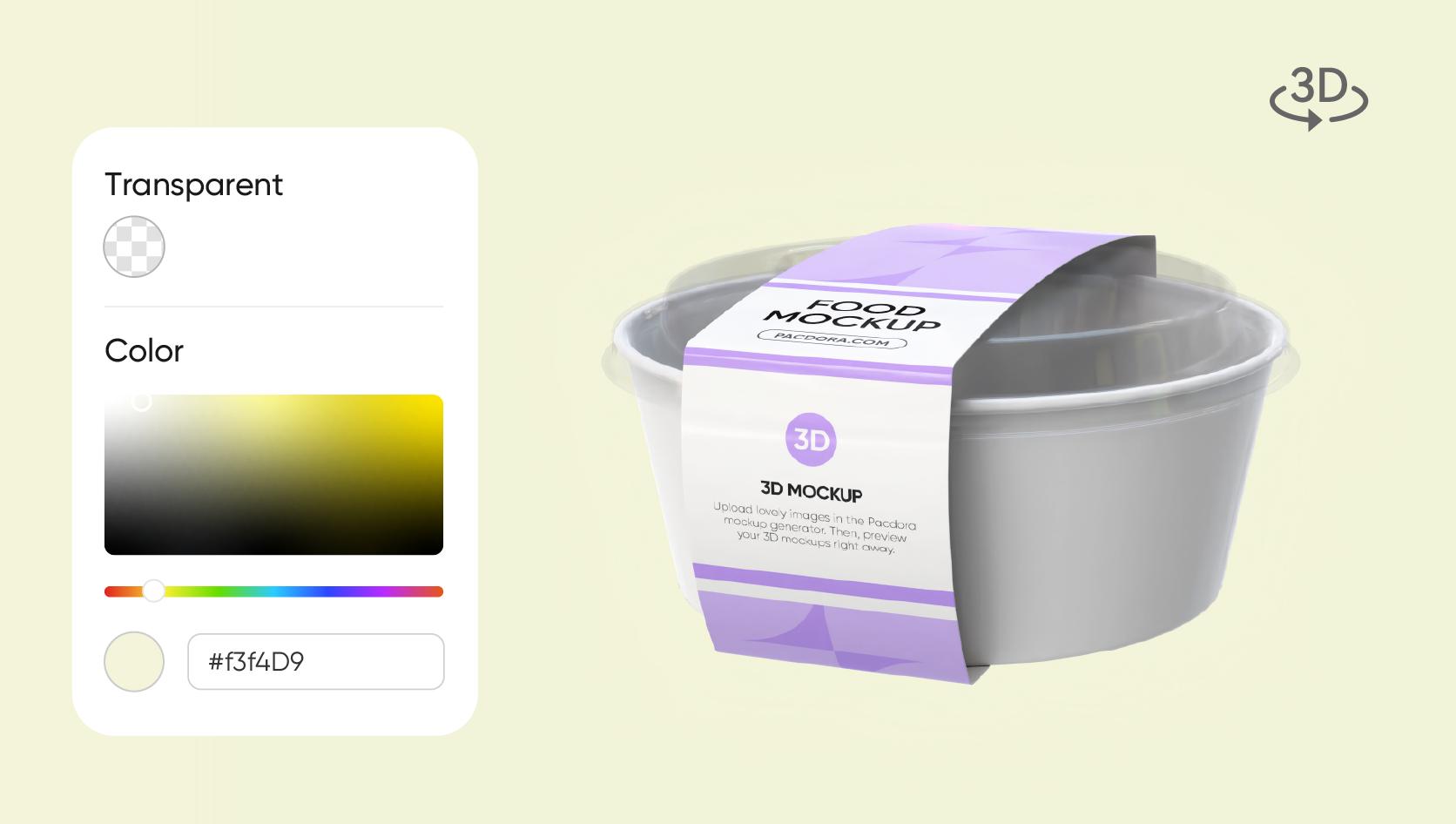 Designs de mockup de alimentos altamente personalizáveis