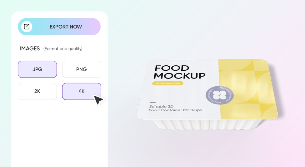 Lade dein Lebensmittelverpackungs-Mockup herunter